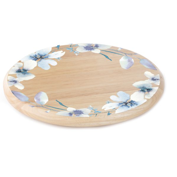 White Floral Wreath – Wood