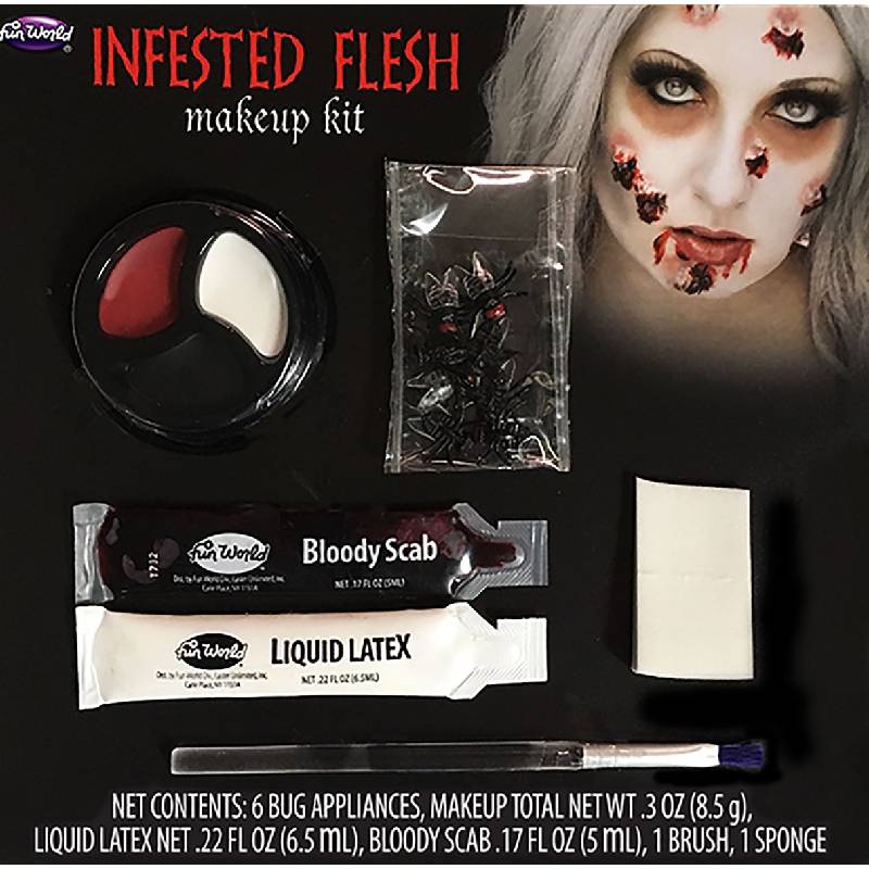 Kit de maquillaje de carne infestada