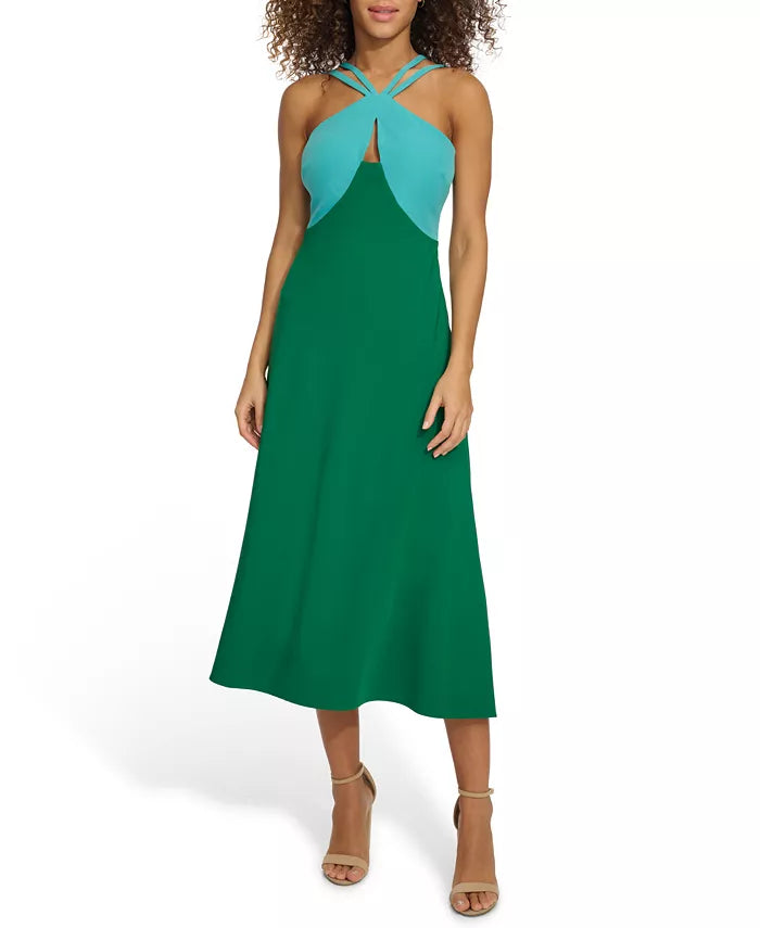 Dress Soft Touch Gab Aqua Green - Siena