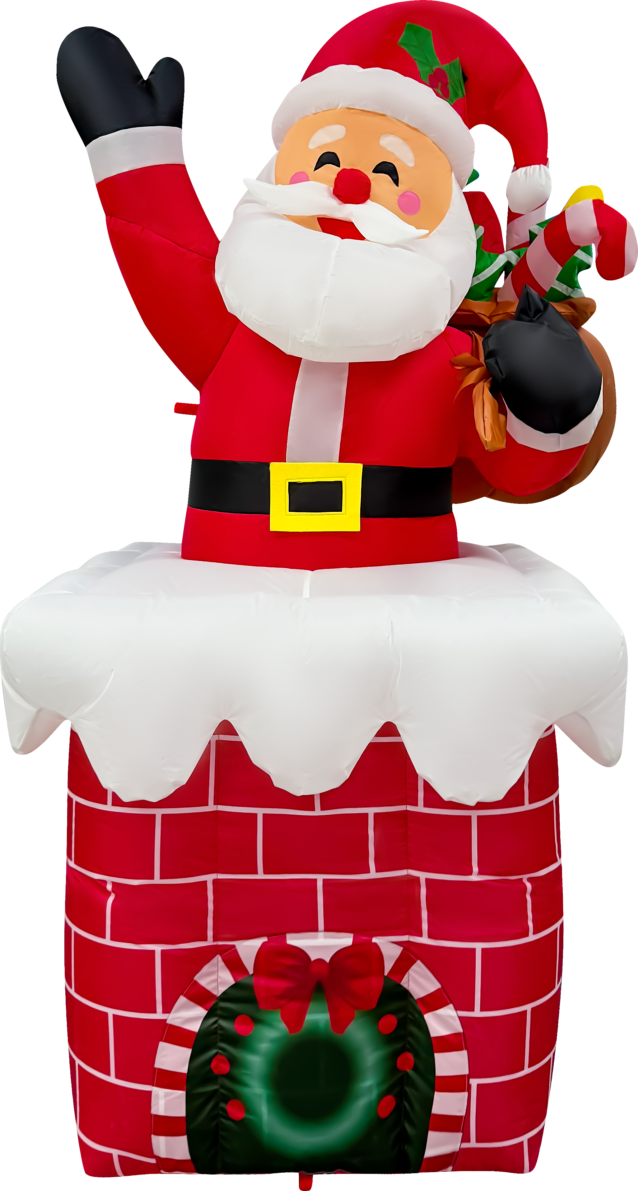 5.9FT Tall Inflatable Santa Claus in the Chimney