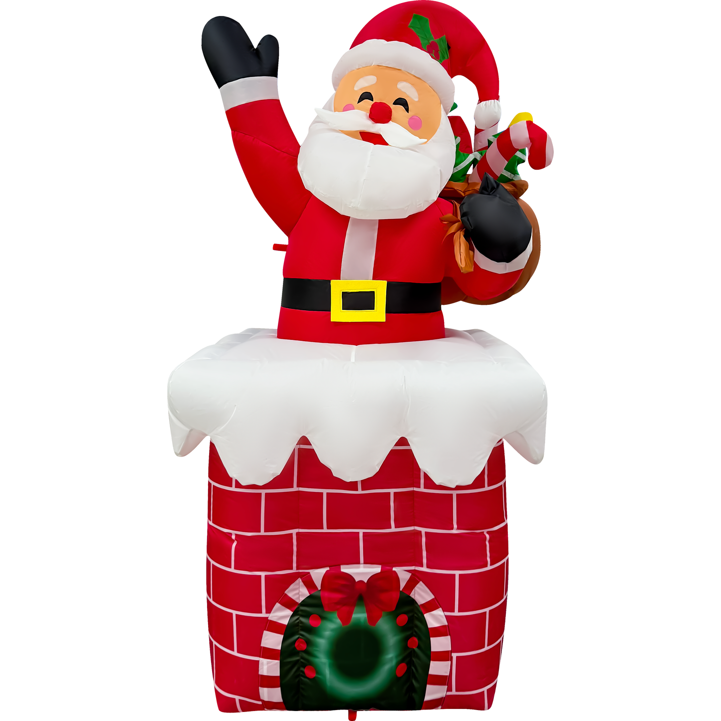 5.9FT Tall Inflatable Santa Claus in the Chimney