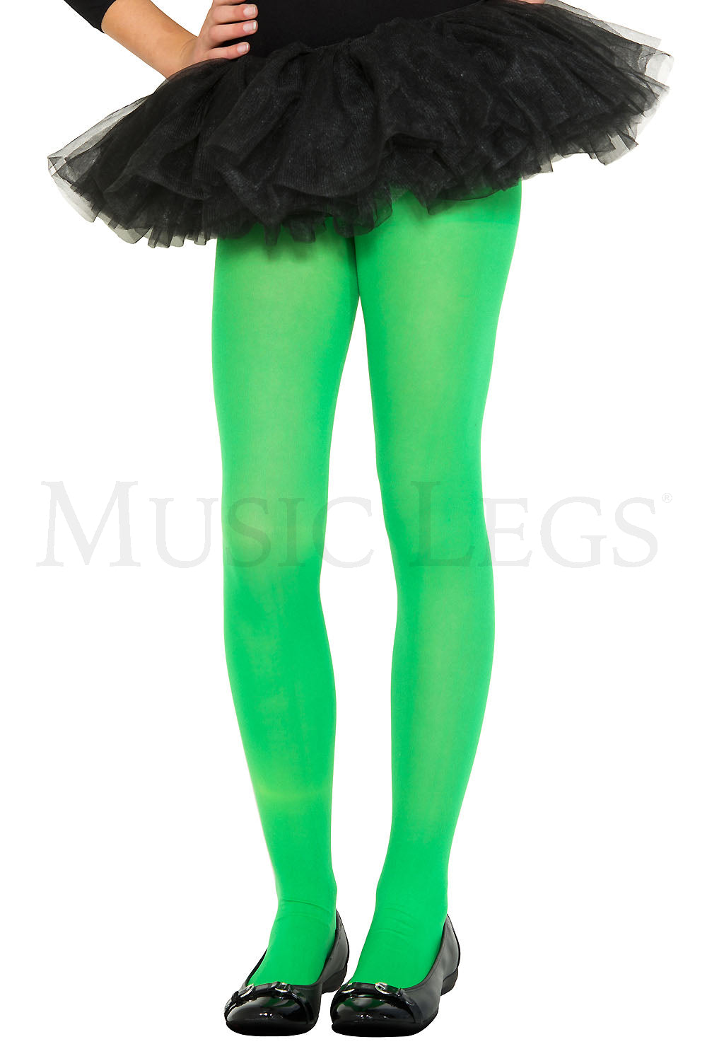 GIRLS OPAQUE TIGHTS KELLY GREEN
