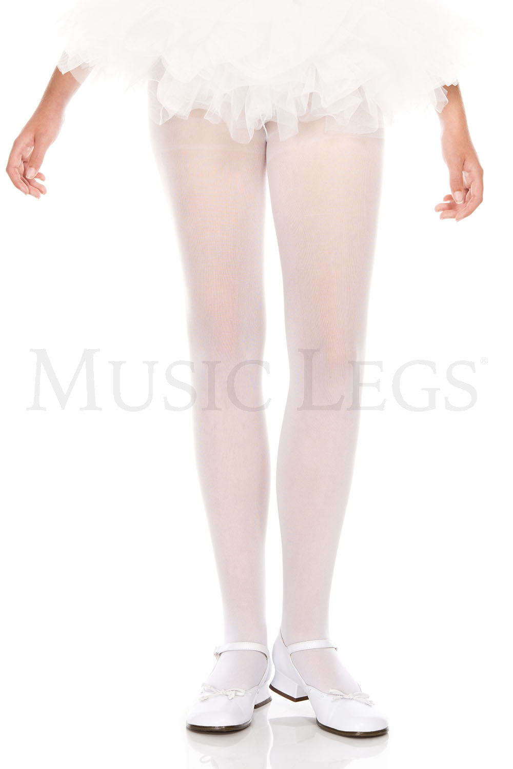 GIRLS OPAQUE TIGHTS WHITE