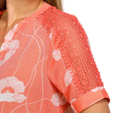 Blouse Persimmon / Bright White - Zac & Rachel