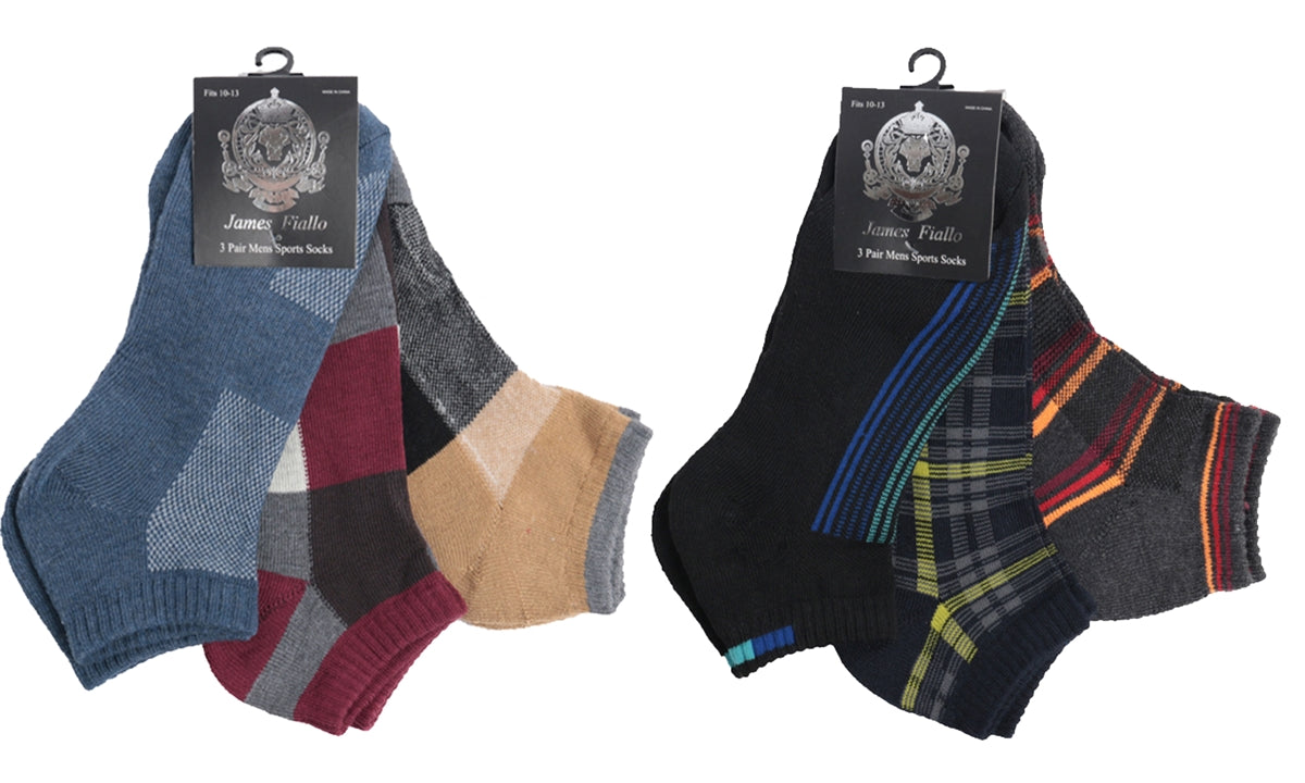 Men's Quarter Cushion Sport Socks 3-Pair