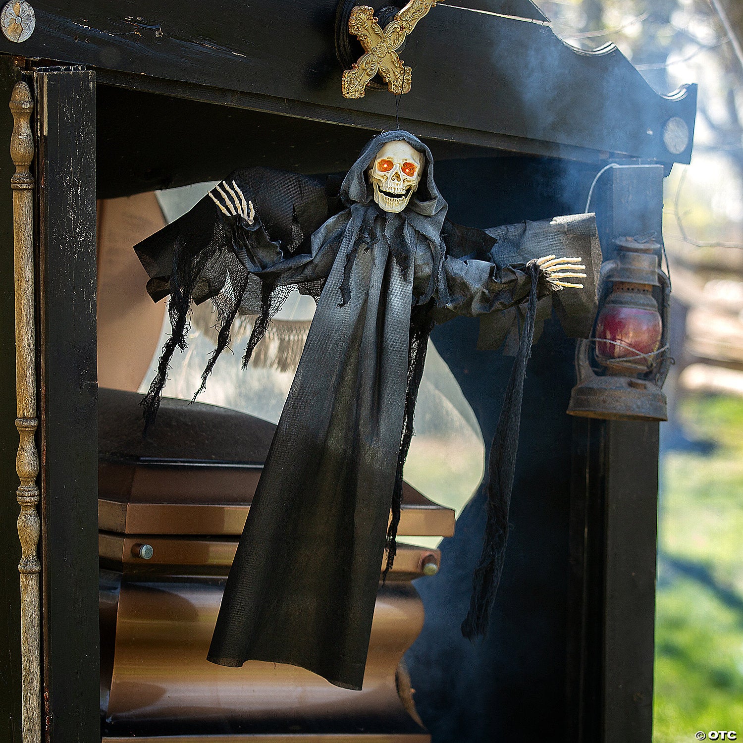 3 Ft. Animated Grim Reaper with Wings Hanging
