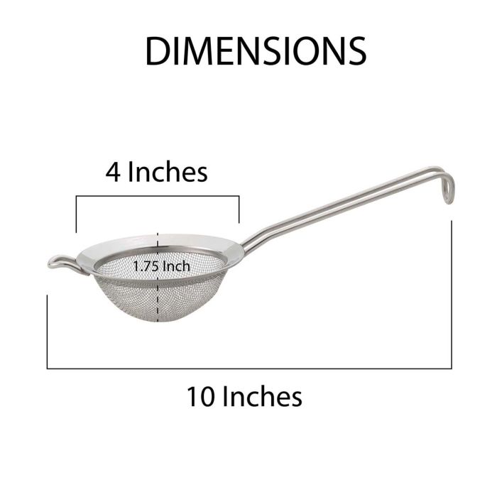 Extra-Fine Mesh Strainer, 4in