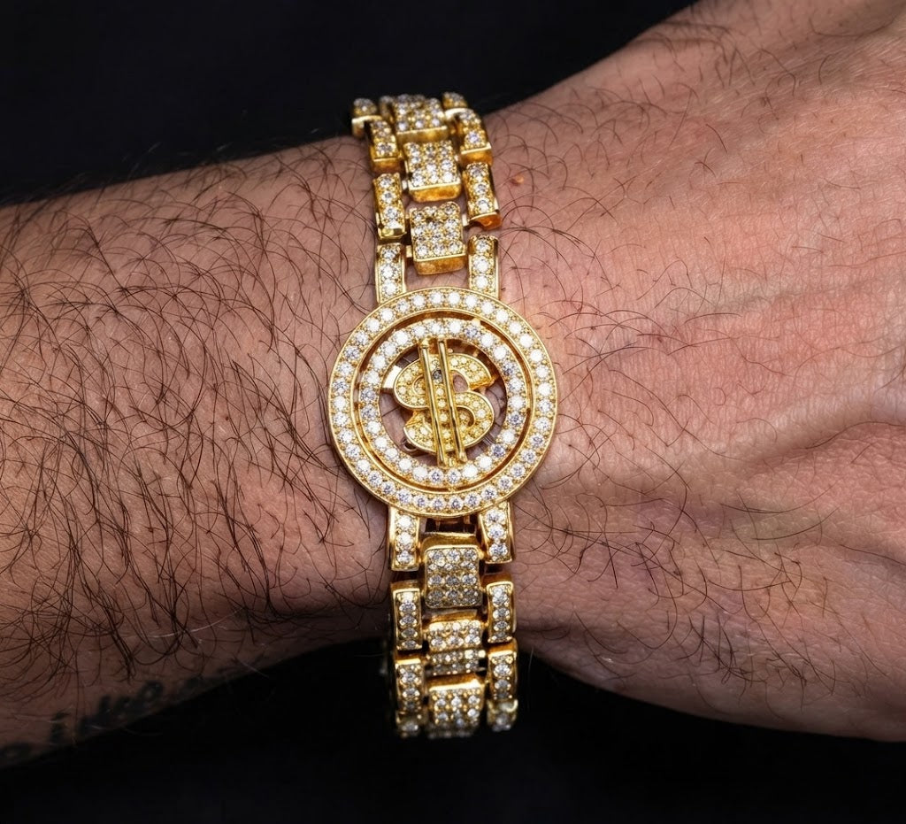 Spinning Dollar Sign Bracelet