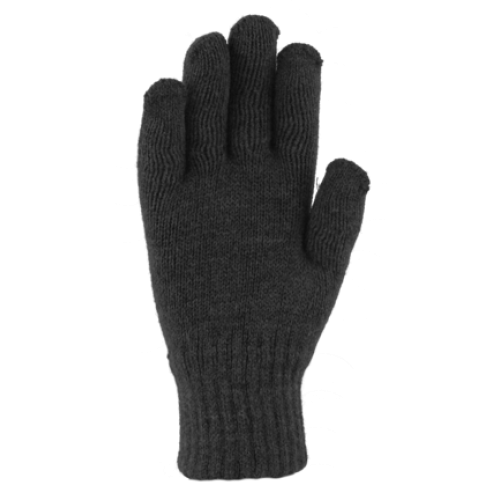 MENS ACRYLIC KNIT GLOVE - BLACK ONLY