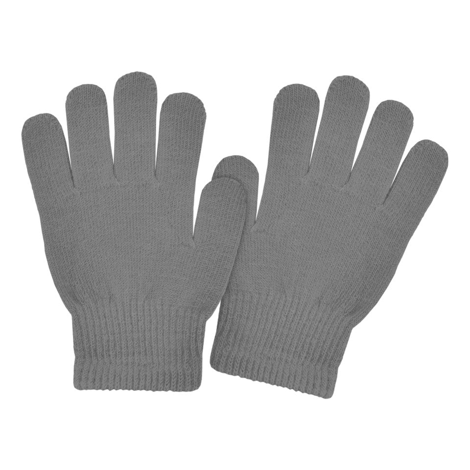 ACRYLIC SOLID STRETCH GLOVE GREY