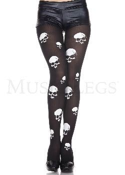 Devil's face and tail spandex pantyhose
