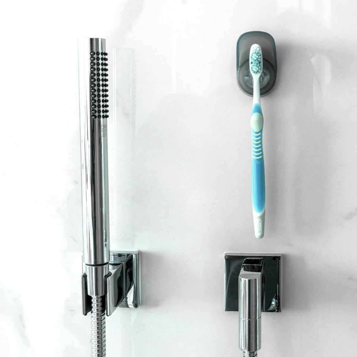 Suction Toothbrush Holder Grey