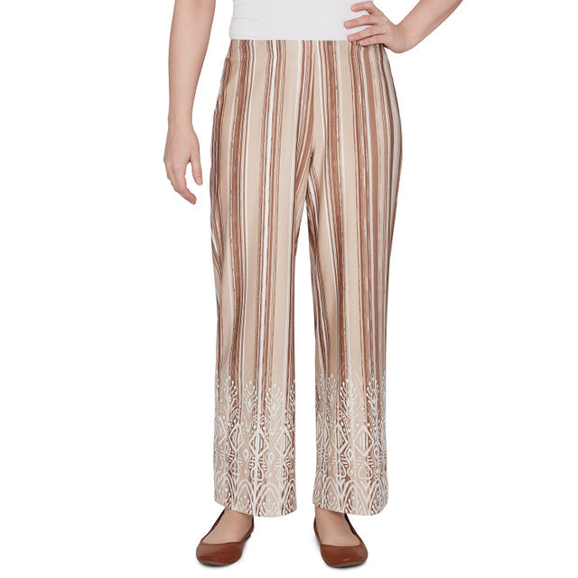 Boho Stripe Puff Print Wide Leg Pant - Ruby Rd