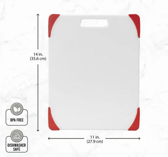 11X14 Nonslip Poly Board - Red Corners