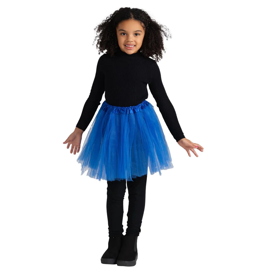 4 Layered Tutu Skirt Neon Blue
