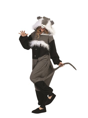 Adult Hamster Union Suit , Grey