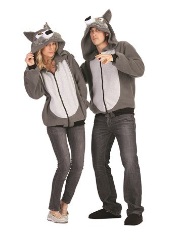 Willie Wolf Adult Hoodie Grey