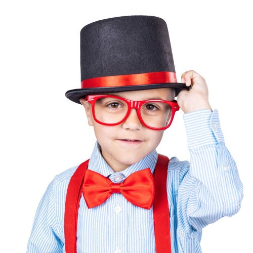Tuxedo Top-hat – Red Trim – Kids