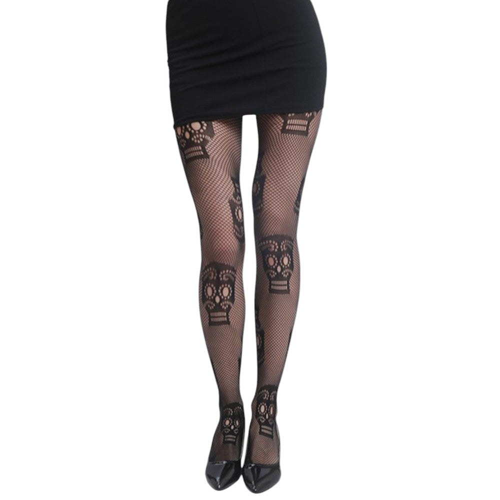 Day of the Dead Fishnet Tights