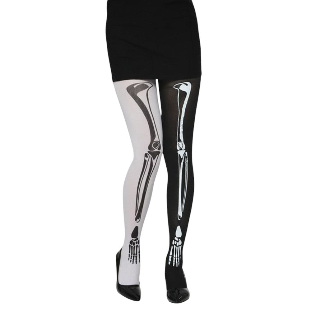 Black and White Skeleton Tights