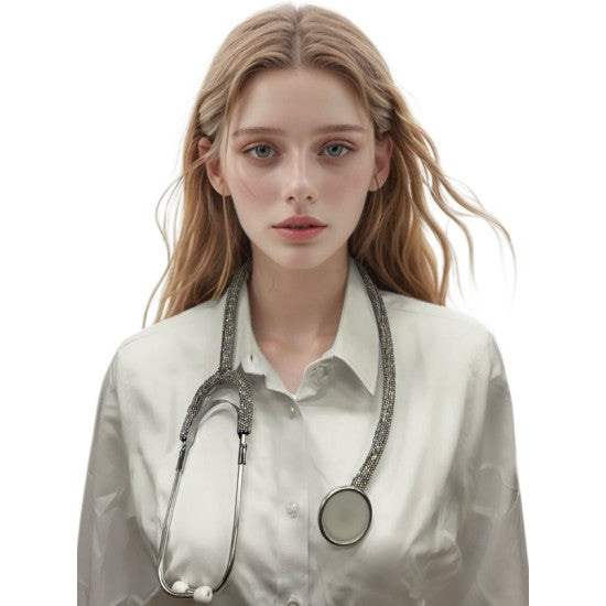 Silver Rhinestone Stethoscope