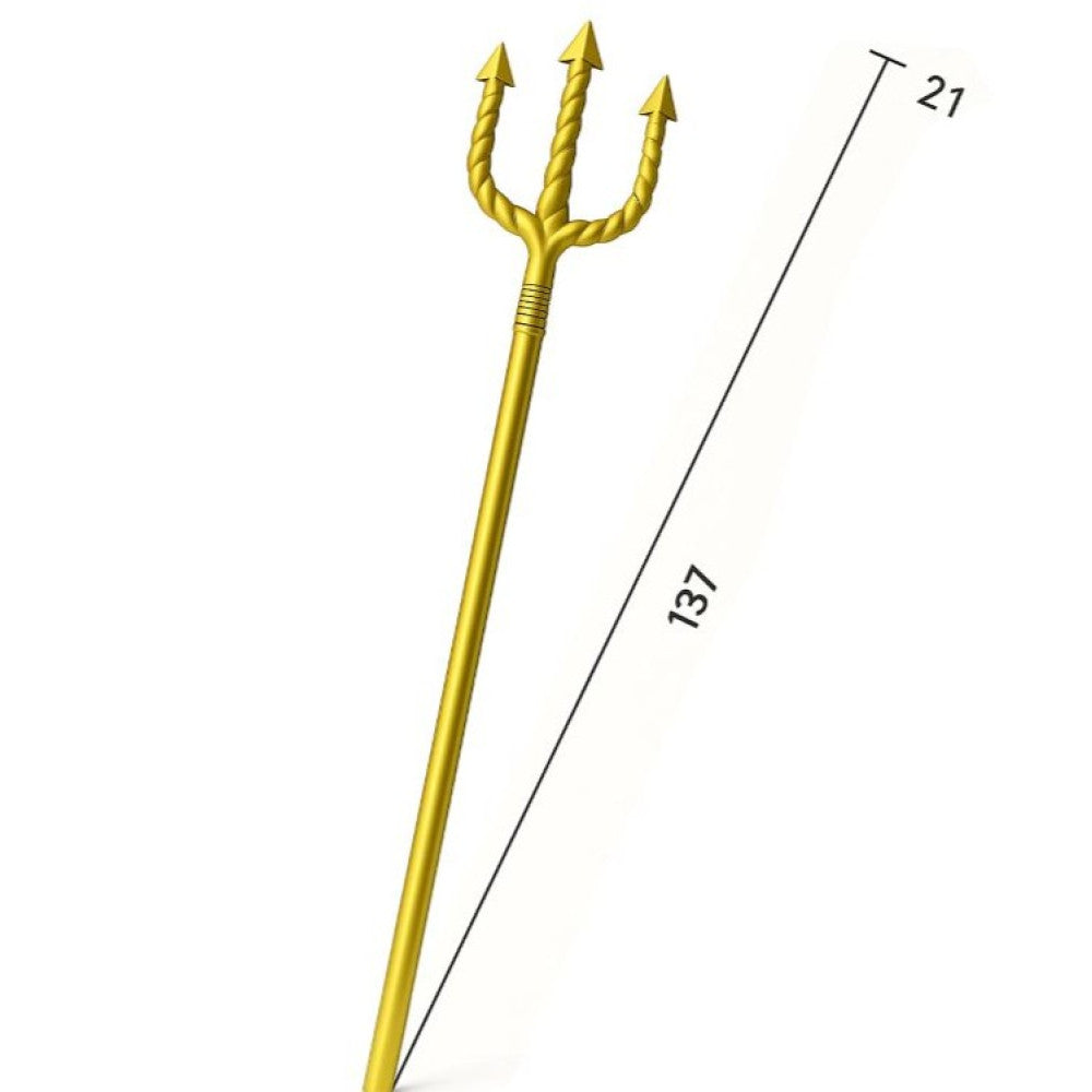 Gold Trident Staff
