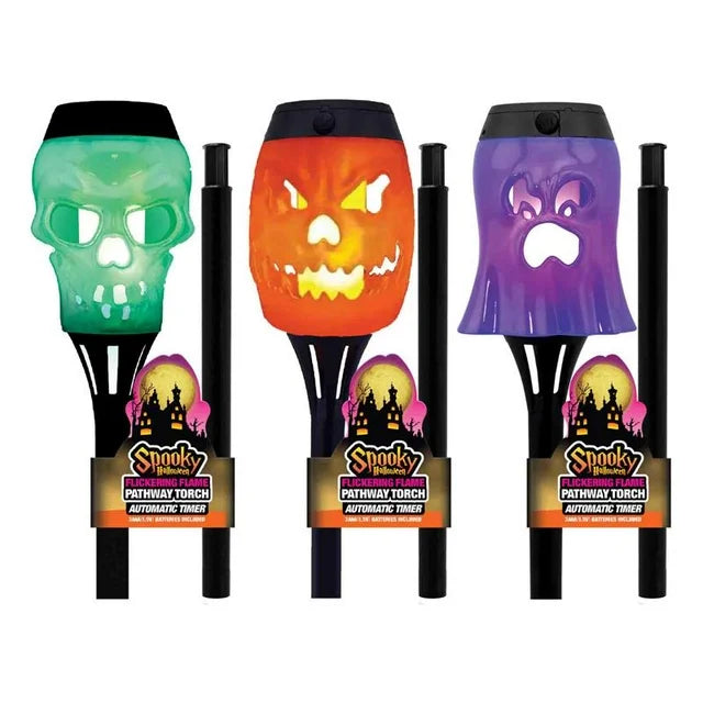Halloween Solar Flicker Flame Pathway Torch Case