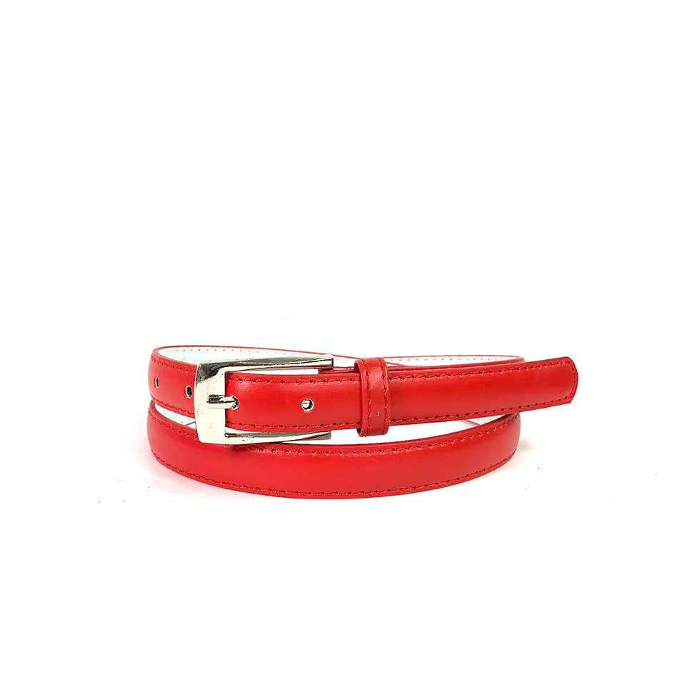 Women's Thin Belt Red