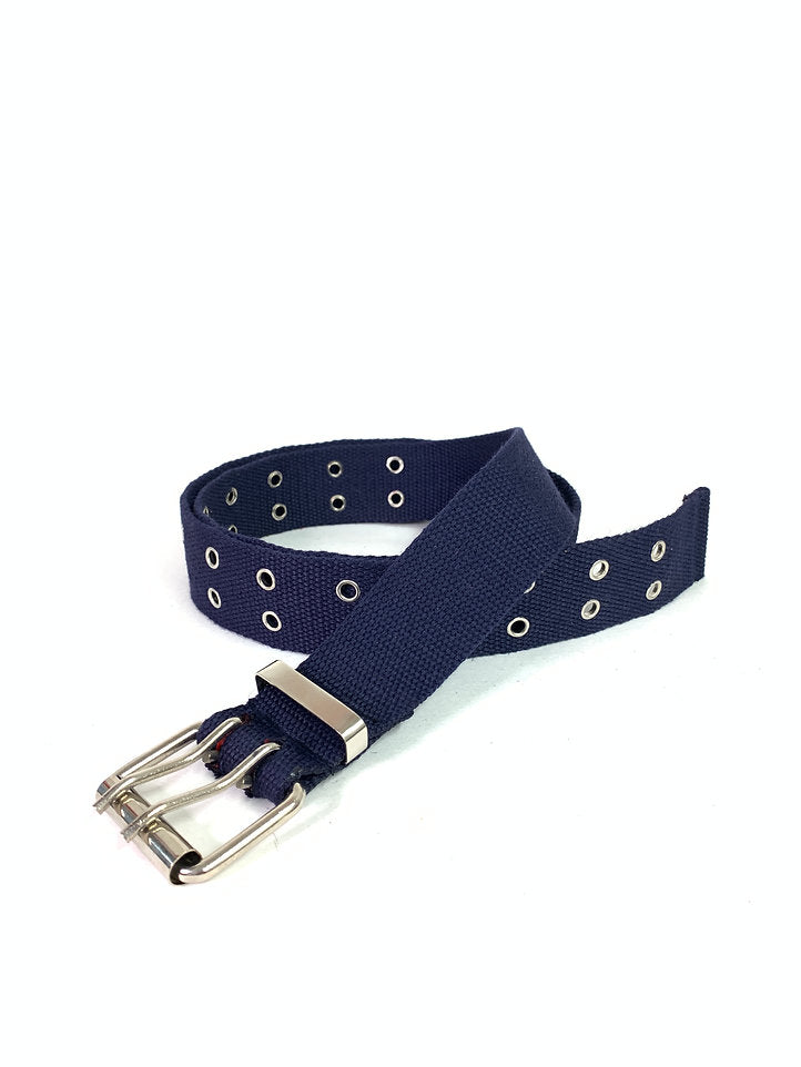 Canvas Two Hole Belt Navy