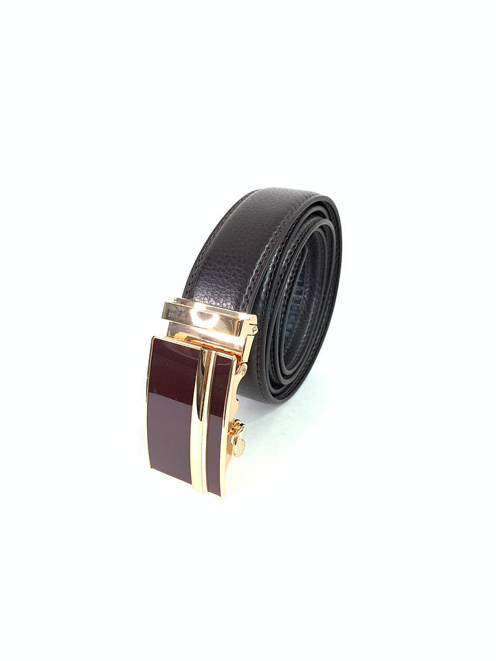 Automatic Buckle Belt Gold Brown