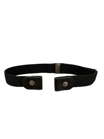 No Buckle Elastic Belt Black