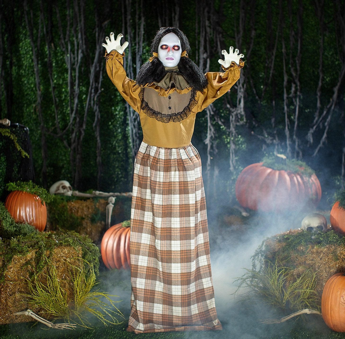 5 Ft. Standing Creepy Woman Plastic Pop-Up