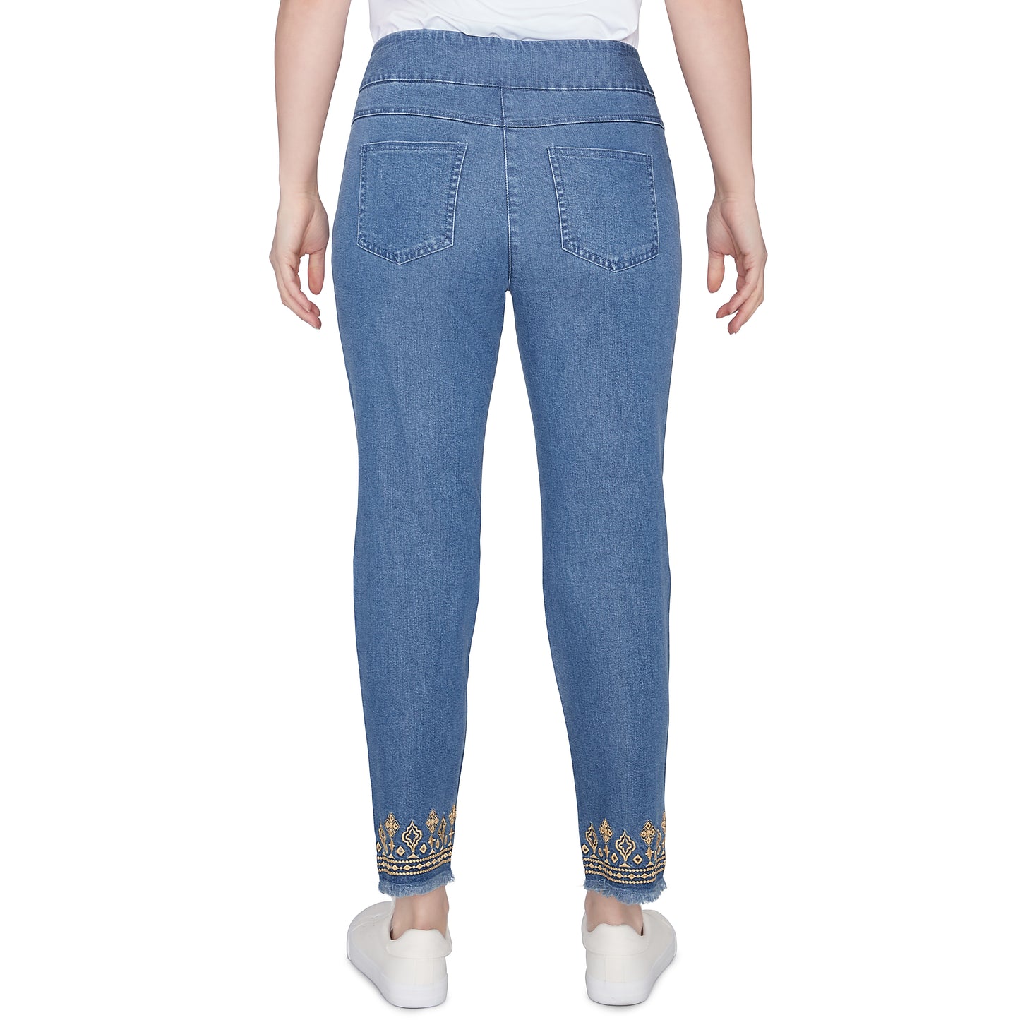 Alt Ankle Pant Emb Medium Blue - Ruby Rd