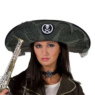Hat-Pirate w/Gauze & Feather