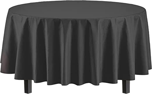 84" Round Table cover 0.75mm Black
