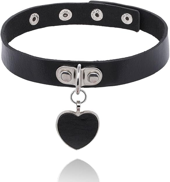 Punk Choker With Black Heart