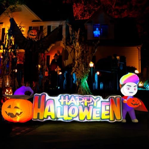 11.5 FT Long Happy Halloween Inflatable Sign