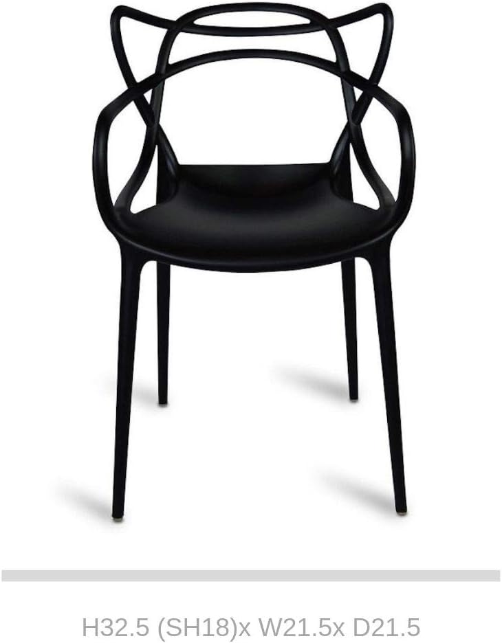 Colorful Modern Design Plastic Chair Black