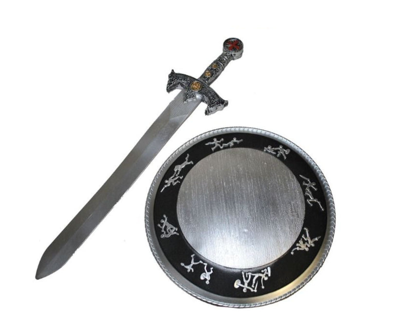 Shield/Sword-Silver-12.6"-22.8"