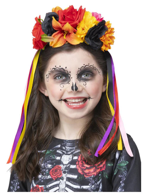 Kids DOTD Colourful Rose Headband