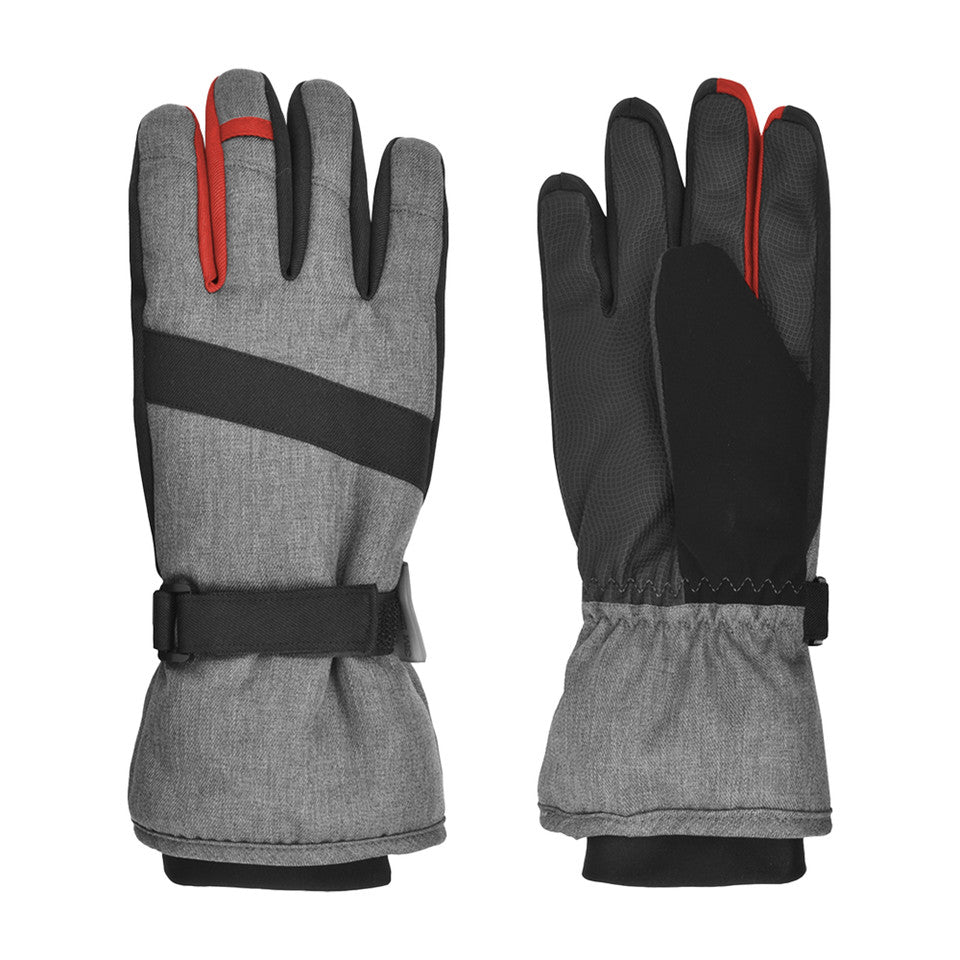 HEATHERED TASLON SKI GLOVE - SIZE 4-7 BOYS