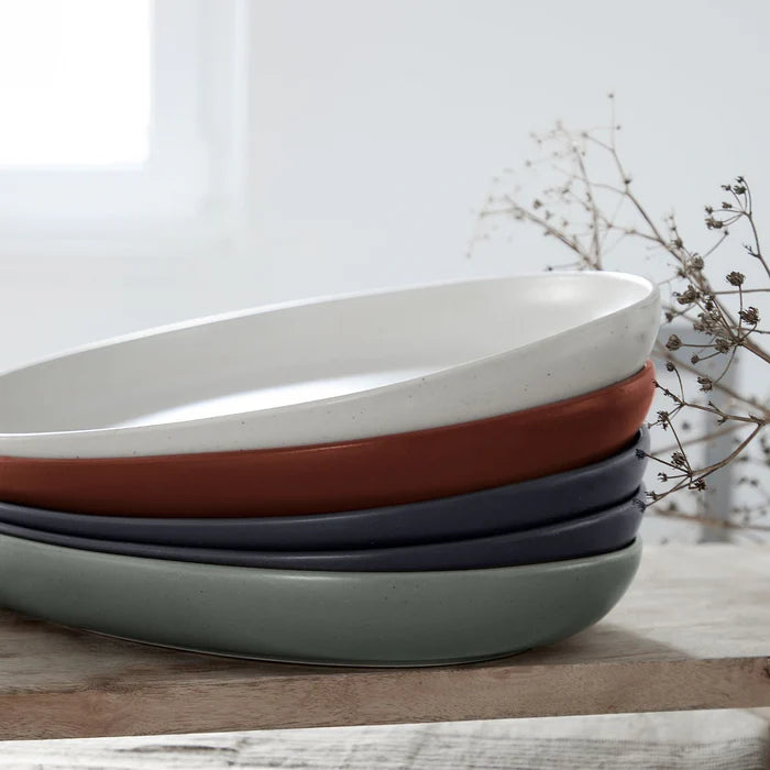 Large Oval Platter Pacifica Seed Grey 16"