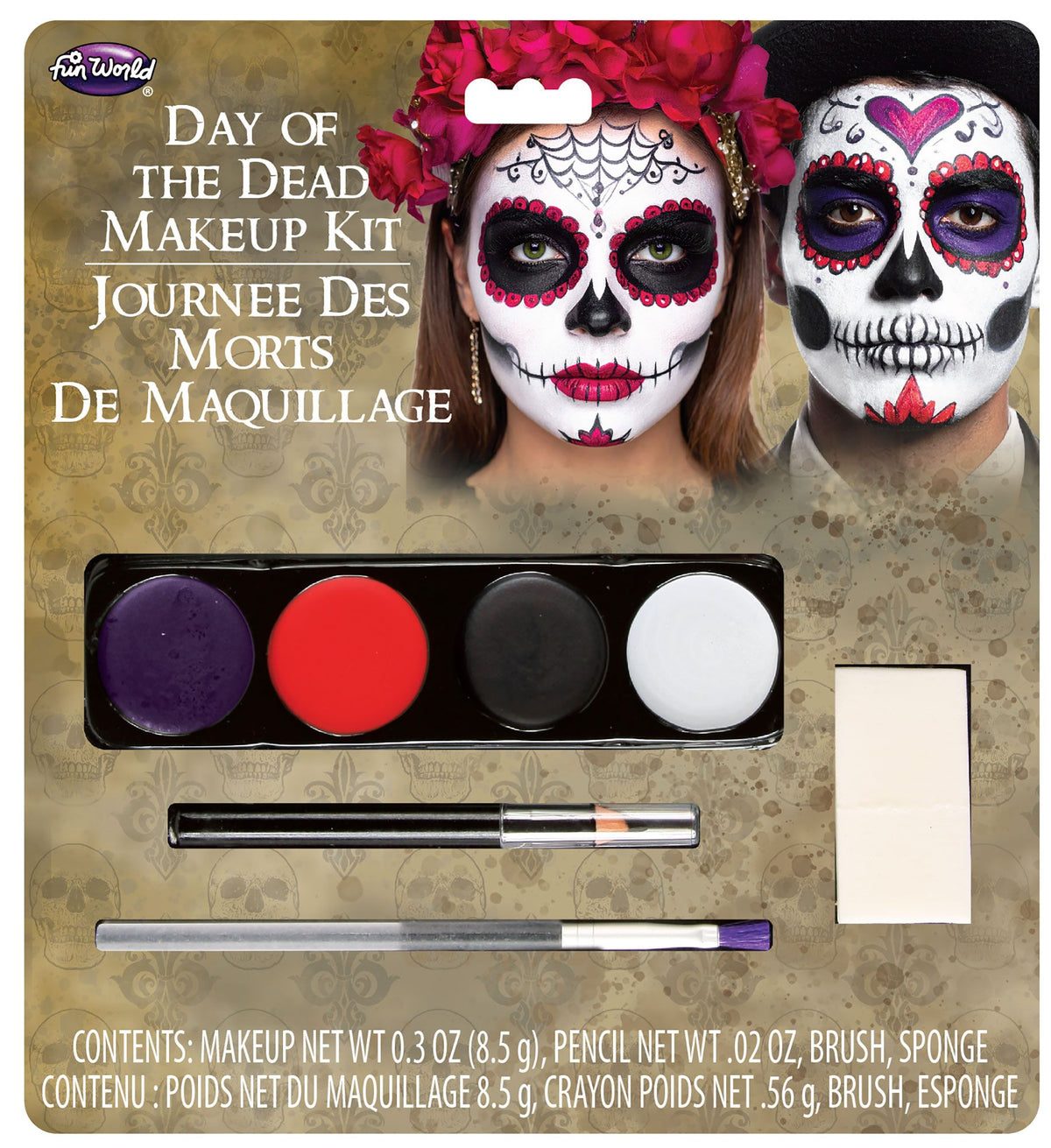 Day of the Dead Makeup Kit Male/Female Ghost Skull