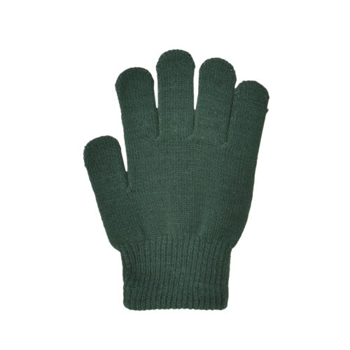 Boys Solid Stretch Glove Dark Green