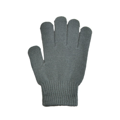 Boys Solid Stretch Glove Grey