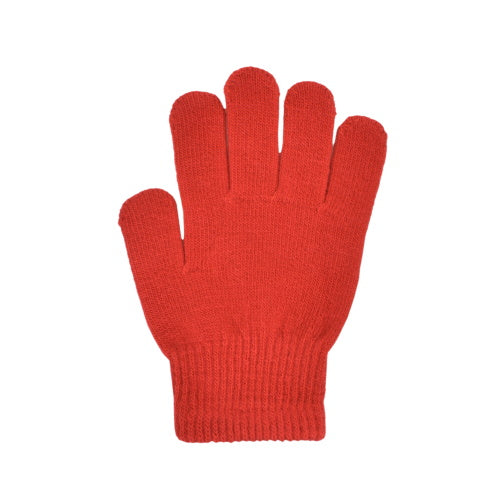 Boys Solid Stretch Glove Red