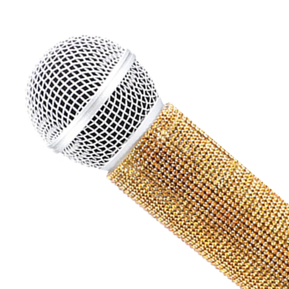 Microphone Rhinestone 9in Party / Costume Age 8+ Gold