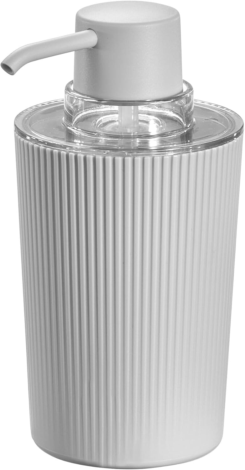 Fluted Soap Pump Grey/Clear