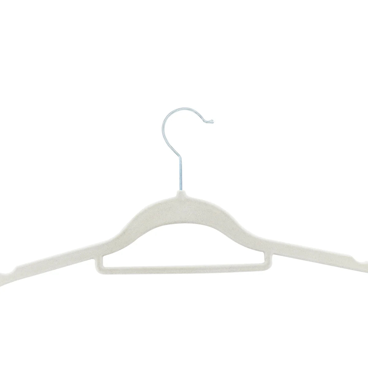 10PC Ivory Non-Slip Velvet Suit Hanger