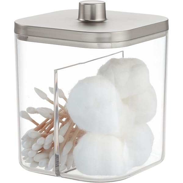 Ilyse Divided Canister Clear/ Brushed Nickel